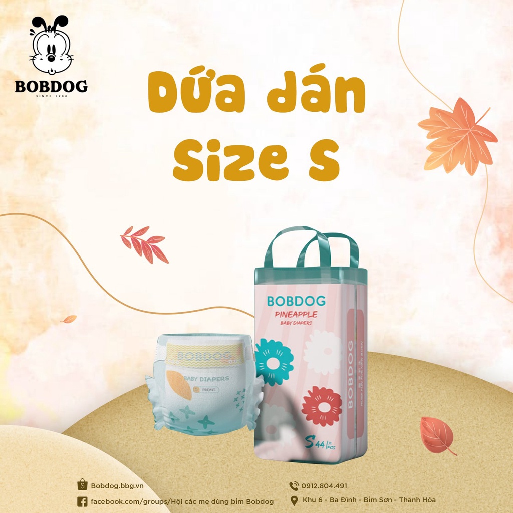 Tã Dứa dán Bobdog size S44/M42/L40/XL38 miếng