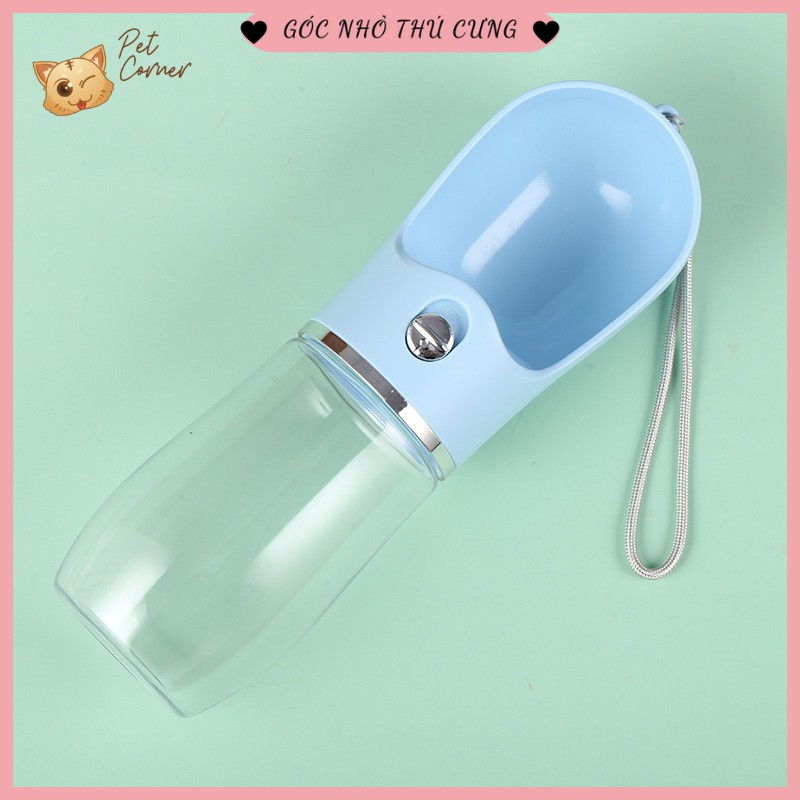 [Siêu gọn nhẹ] Bình nước cầm tay cho thú cưng 550ml (Bình nước di động mang đi du lịch cho chó mèo)