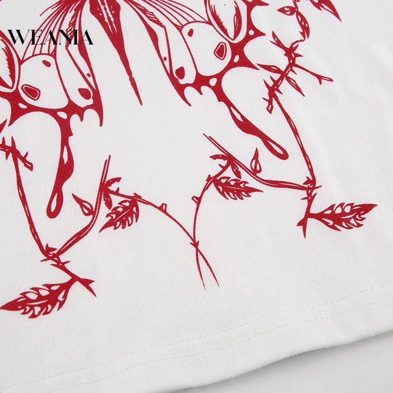 Áo Thun Ngắn Tay Cổ Tròn In Hình Bướm Xinh Xắn Dành Cho Nữ