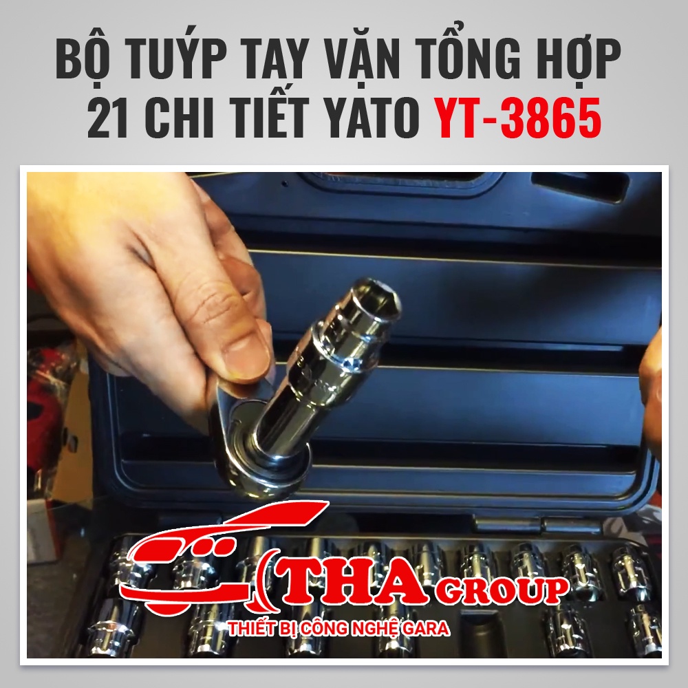 BỘ TUÝP TAY VẶN TỔNG HỢP 21 CHI TIẾT YATO YT-3865