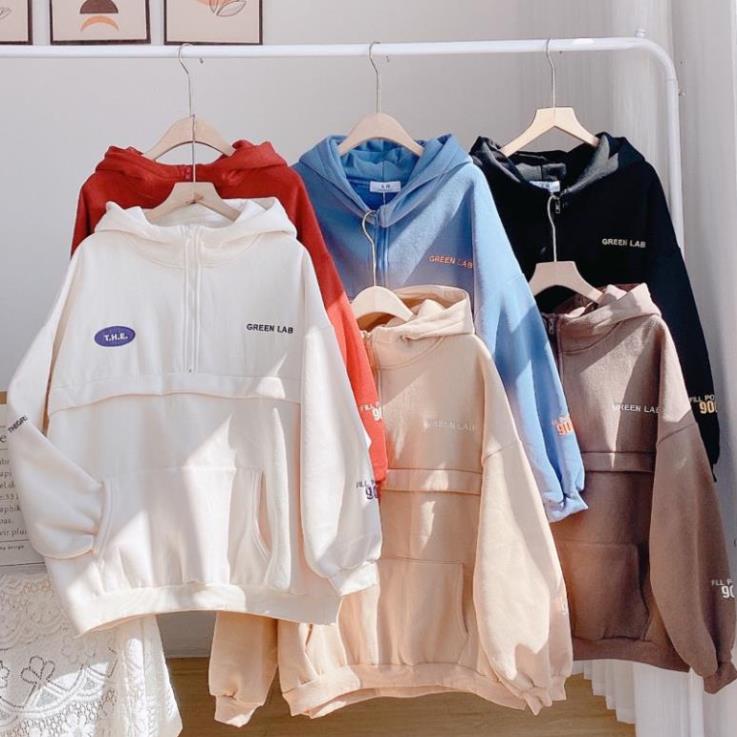 HOODIE khoá nửa chữ lưng