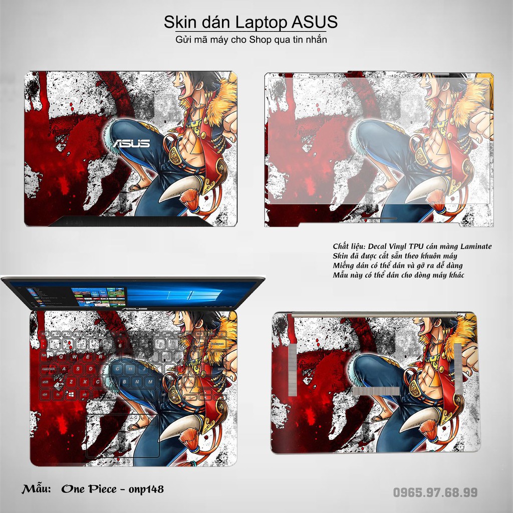 Skin dán Laptop Asus in hình One Piece _nhiều mẫu 18 (inbox mã máy cho Shop)