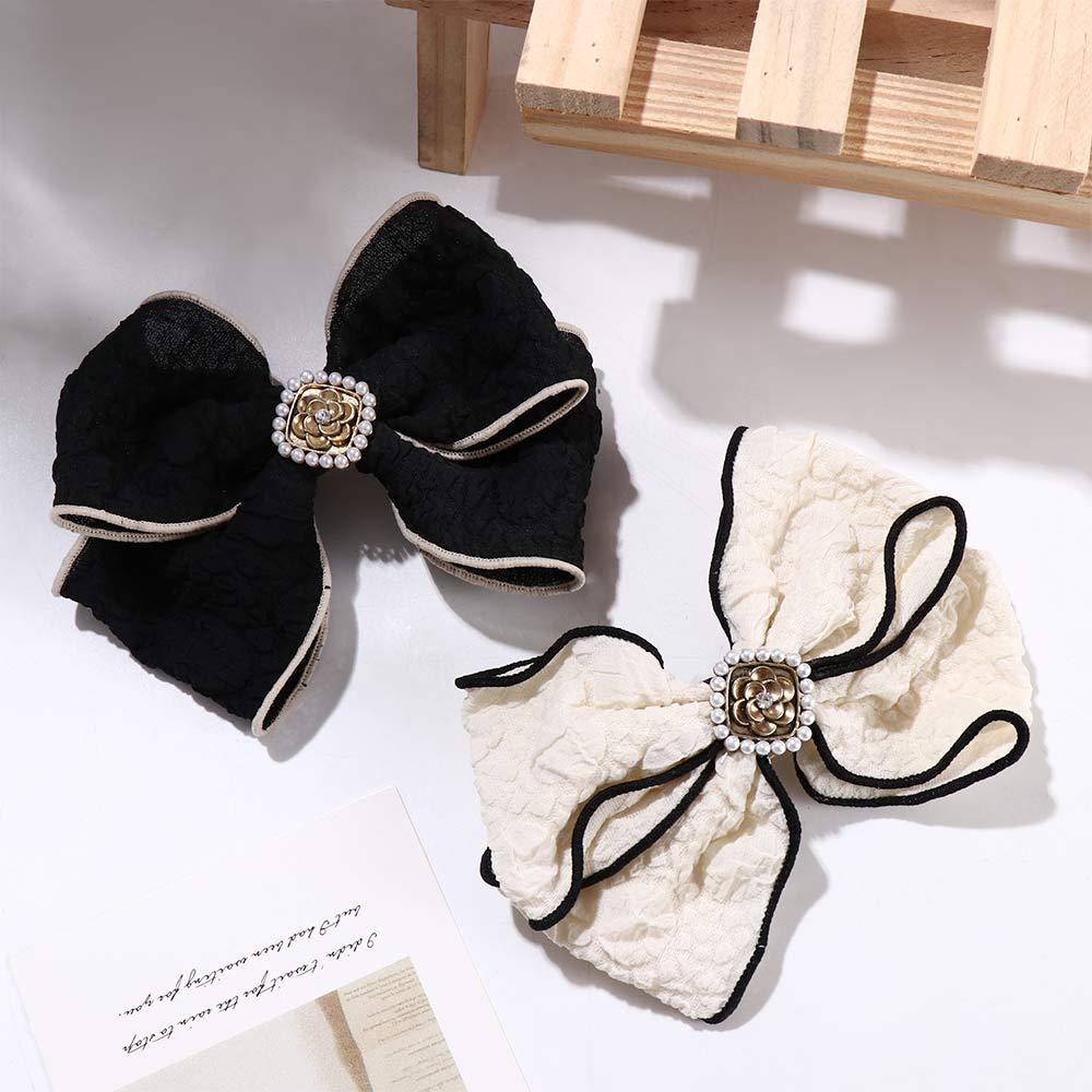 Kẹp Tóc Hình Nơ Hoa Phong Cách Hàn Quốc Sang Trọng VANES1