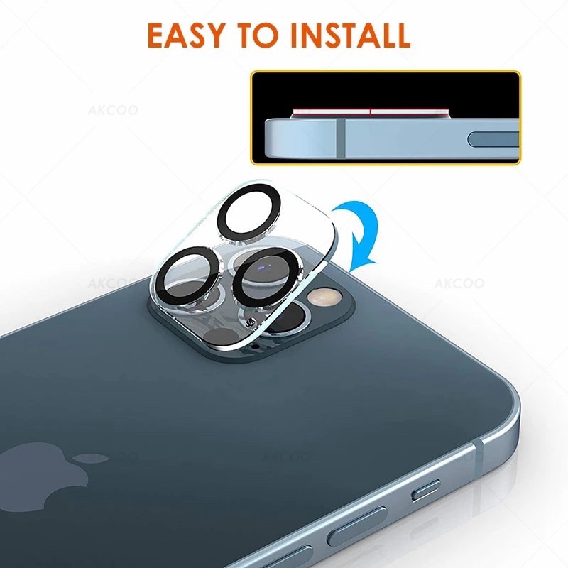 Bảo vệ ống kính for iPhone 14 Pro Max 12 Pro Max i11 i11Pro 11 pro max phim cường lực tiêu cự thứ hai máy ảnh ống kính đầy đủ iPhone X XR XS MAX với bảo vệ vòng tròn màu đen