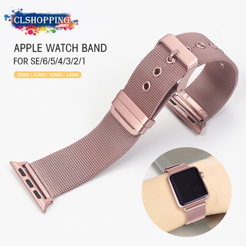 Dây Đeo Bằng Thép Không Gỉ 38MM 42MM Cho iWatch SE 6/5/4/3/2/1 40MM 44MM