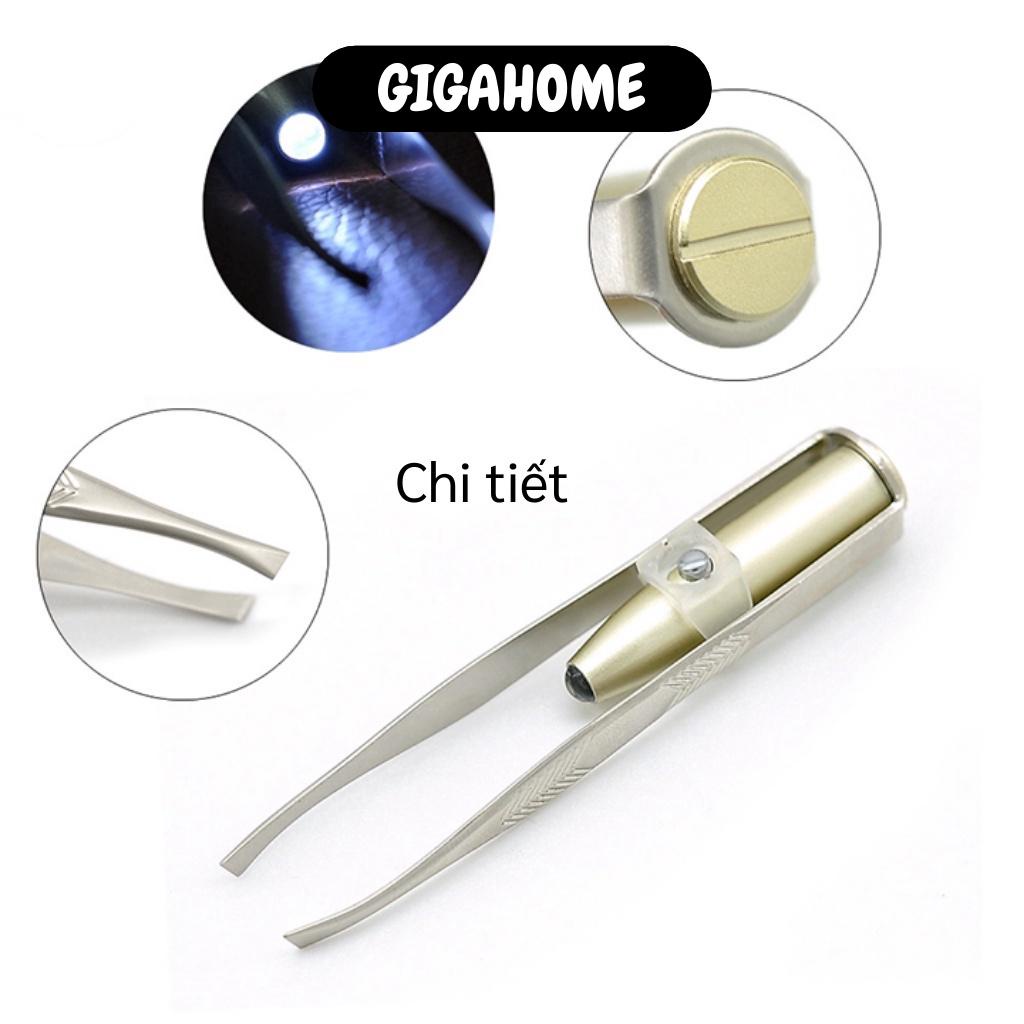 Nhíp Nhổ Lông Mày GIGAHOME Dụng Cụ Nhổ Lông Có Đèn Pin Tích Hợp Để Dễ Dàng Thực Hiện 4050