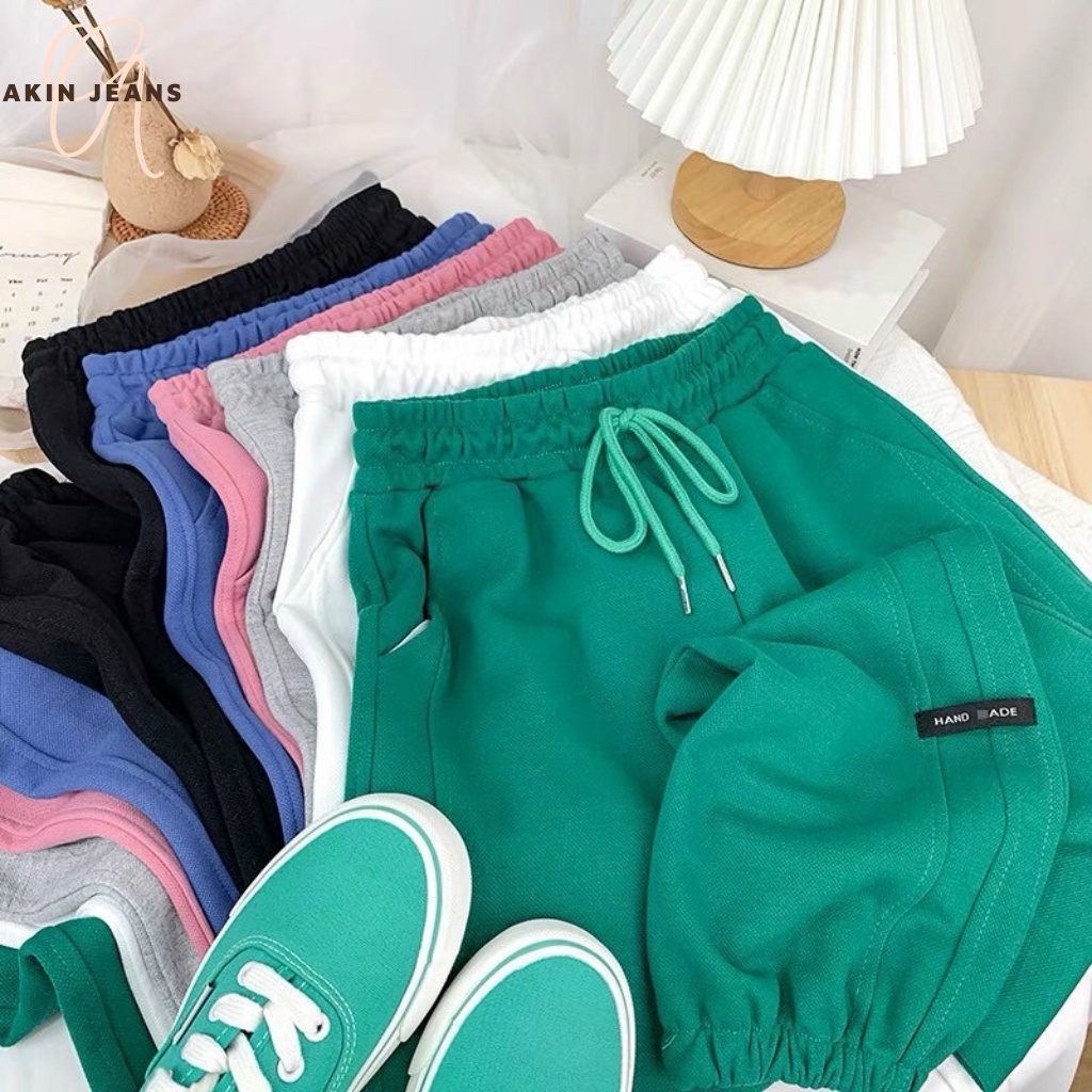 Quần Jogger Nữ Ông Rộng Bo Gấu Dây Rút Akin Jeams Quần Thu Đông Nữ Chất Tổ Ong Thun Nỉ Dáng Bomber Thể Thao Đủ Màu QJHQ