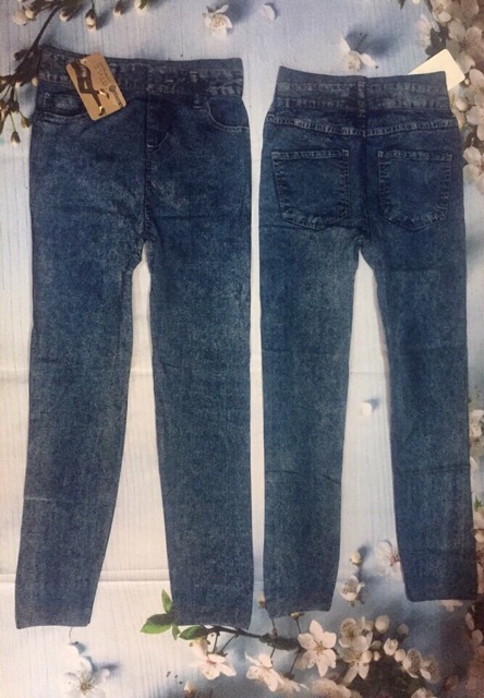 QUẦN LEGGING GIẢ JEAN IN