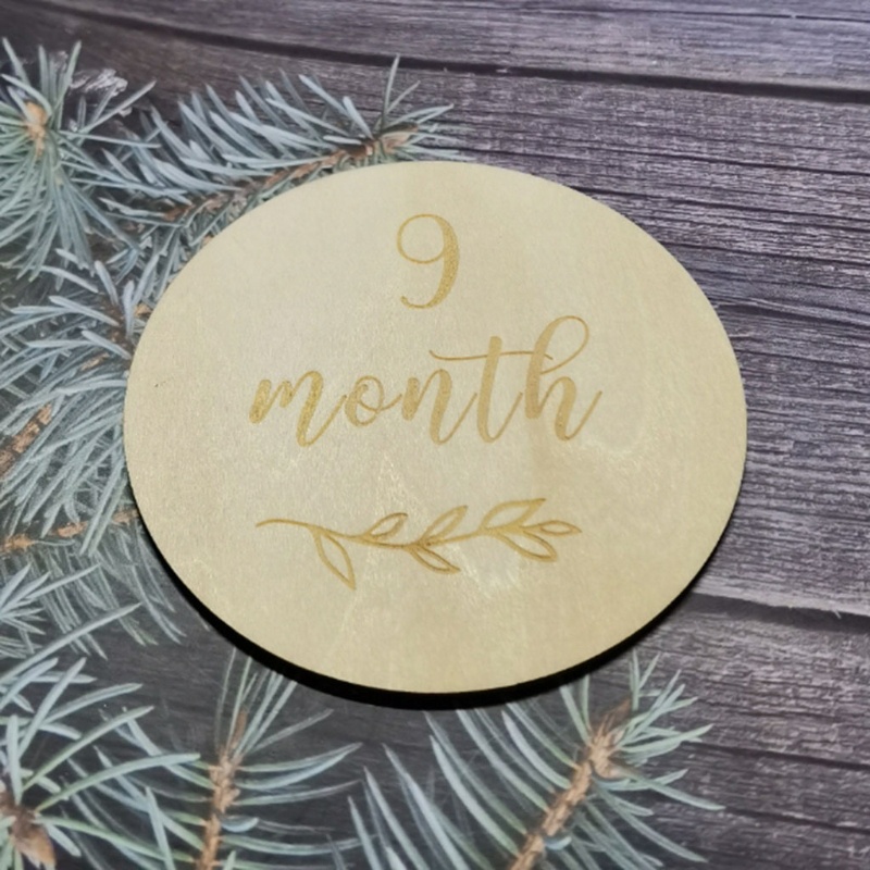 Set 13 Tấm Thẻ Ghi Âm Phát Triển Theo Tháng Làm Phụ Kiện Chụp Ảnh Cho Bé Sơ Sinh