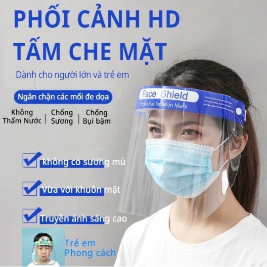 [FREESHIP] MẶT NẠ FACE SHEILD, MEKA, KÍNH, BĂNG ĐÔ CHỐNG DỊCH