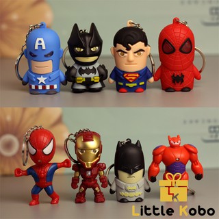 đồ chơi Móc Khóa Iron Man Đèn Led Móc Khóa Captain America Móc Khóa Marvel cực chất