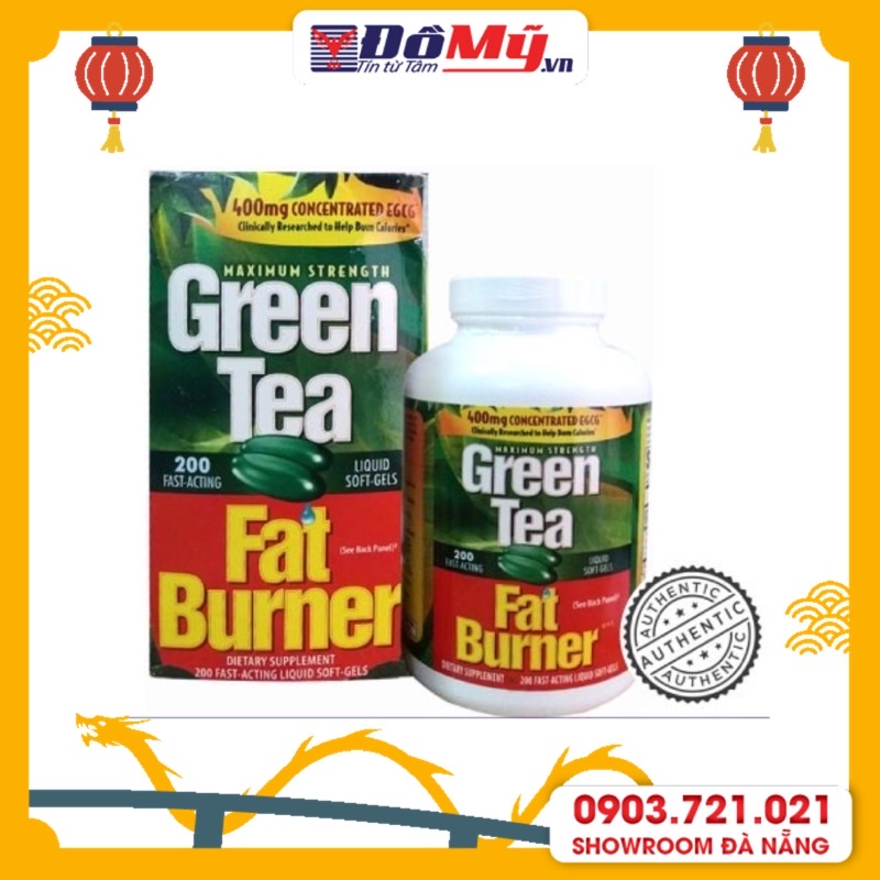 Viên uống giảm cân từ trà xanh Green Tea Fat Burner 200 viên của Mỹ