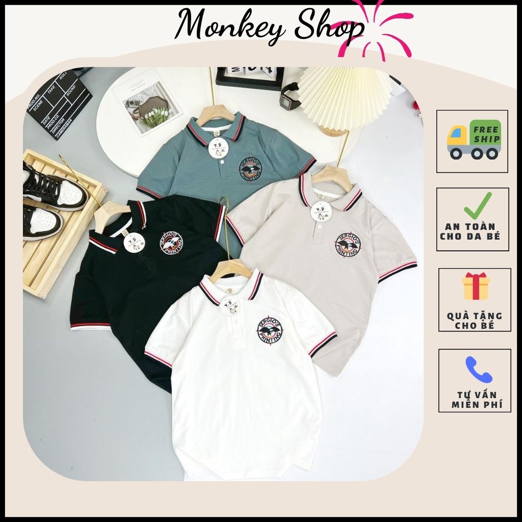 Áo polo cho bé trai size từ 32-42kg, áo thun nam Monkey shop