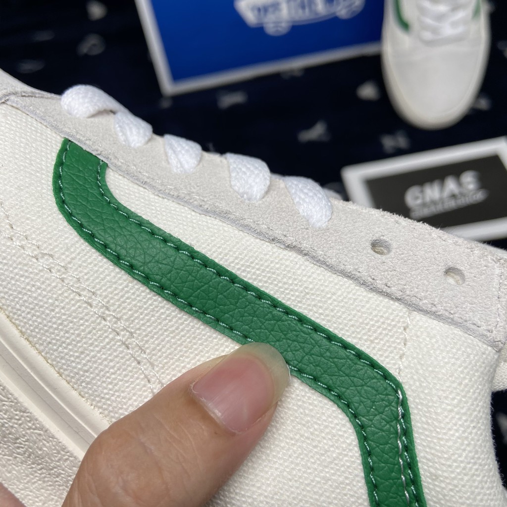 Giày thể thao nam nữ trắng đẹp giá rẻ - màu trắng xanh lá