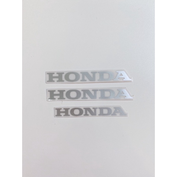 Bộ 3 tem lớn nhỏ chữ Honda chìm dán trang trí xe máy đa dạng màu