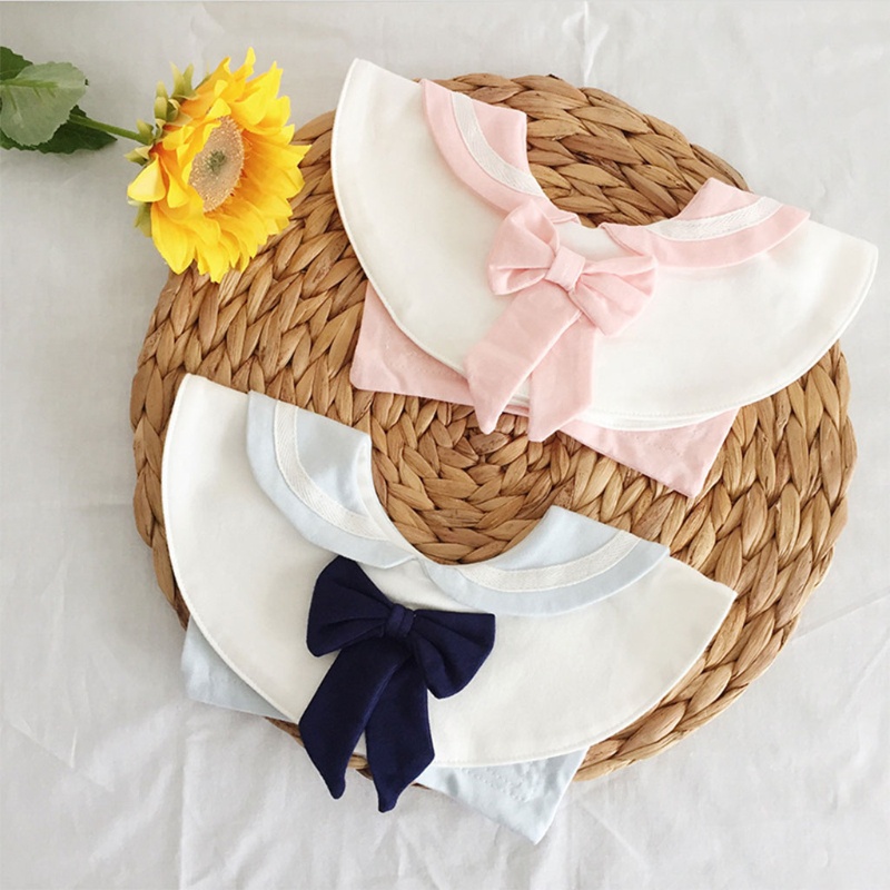 Yếm Ăn Vải Cotton Phối Ren Dễ Thương Dành Cho Bé Sơ Sinh