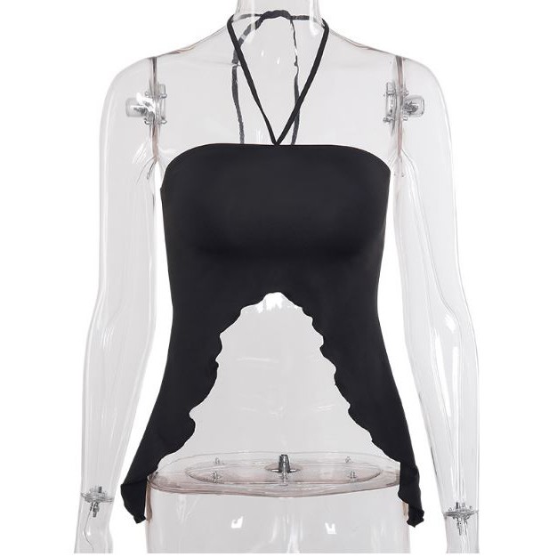 Áo croptop yếm hai dây vạt dài HAC112 Hỉn Hỉn Store