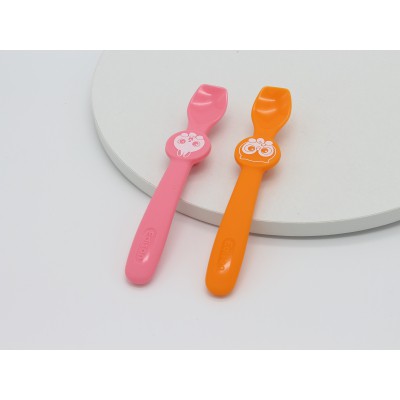 Edison- thìa ăn silicone Edison cho bé (Set 2 thìa Silicon Edison hình Thỏ- Cú mèo)