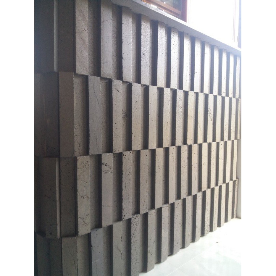 Đá ốp tường ong xám tự nhiên(bazan) 10x30x1.2cm