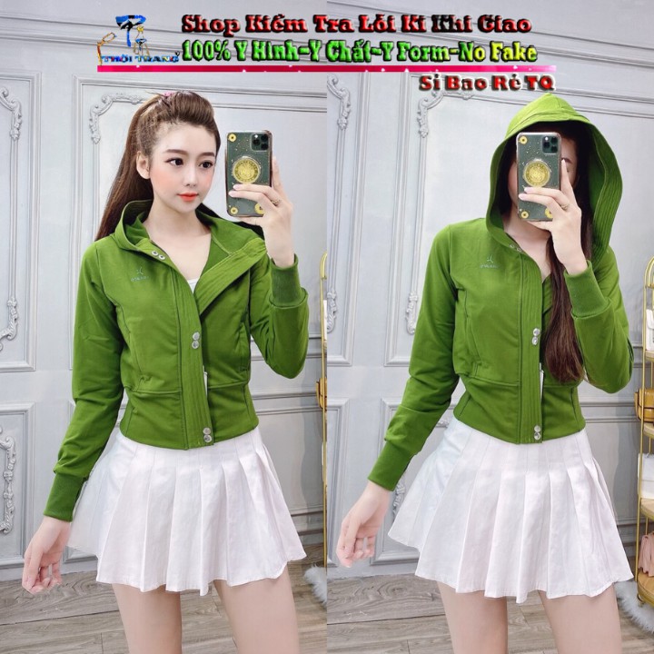 Áo Khoác Nữ Form Lửng Thun Cotton Cao Cấp Có Nón Mẫu Mới Hót 2020-Hàng Có Sẵn | BigBuy360 - bigbuy360.vn