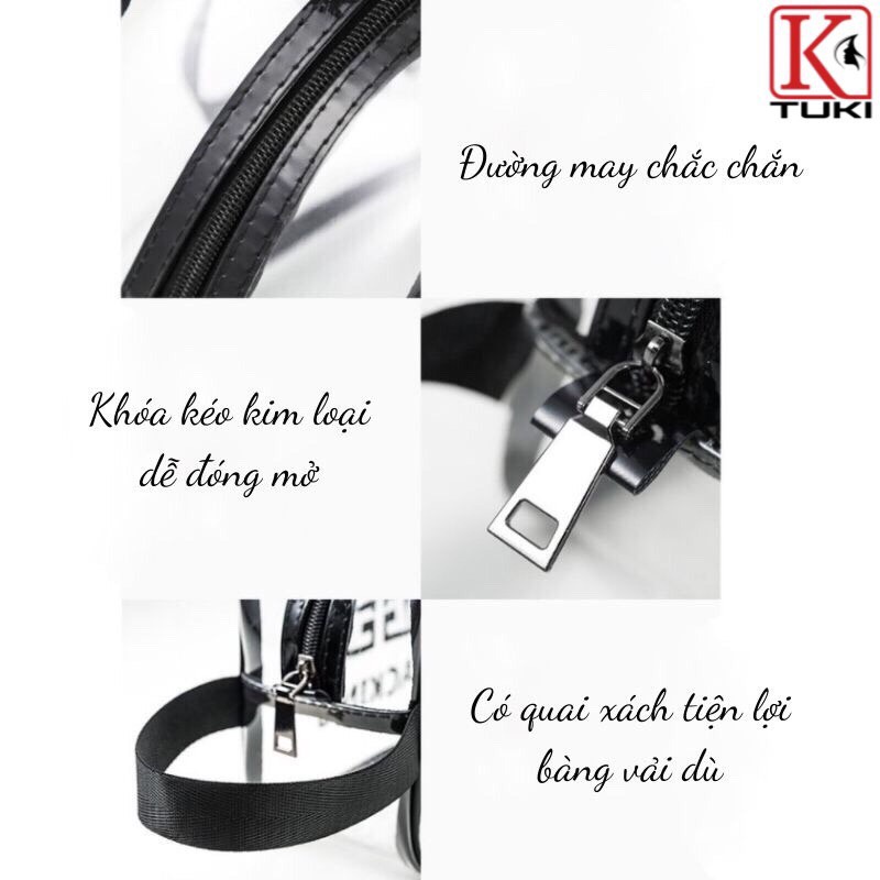 Bộ 3 túi đựng mỹ phẩm trong suốt chống nước