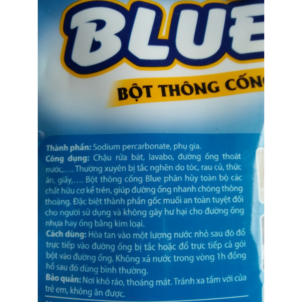 Bột thông cống Blue công nghệ Hàn Quốc - MITUHOME - Giúp bạn xóa bỏ sự lo lắng tắc đường ống cống, tắc bể phốt