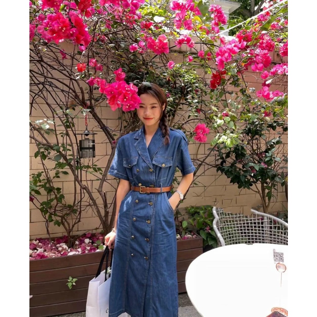 Váy jeans dáng dài