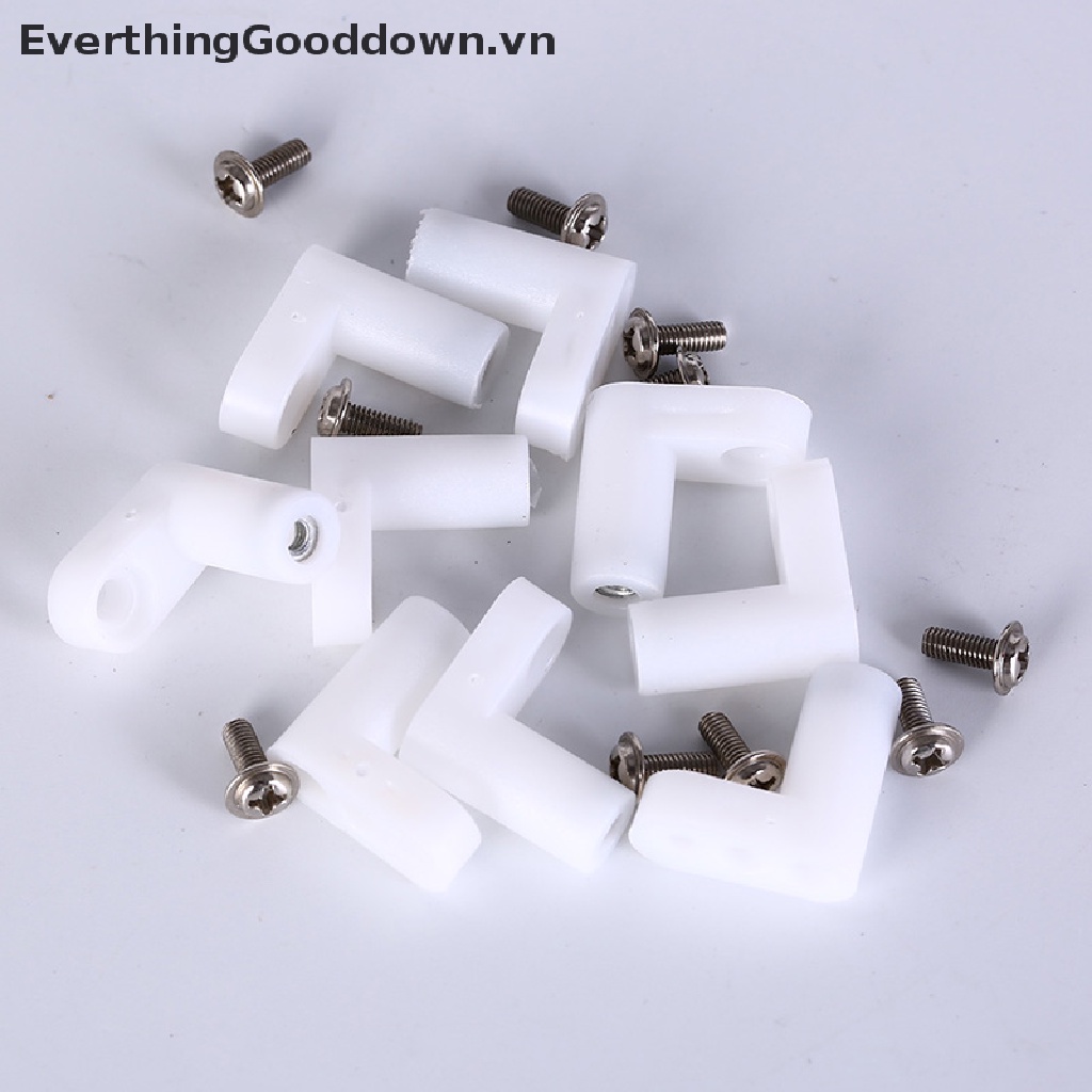 Everthingood Set 10 Chân Đế Nhựa Chữ L 20mm Kèm Ốc Vít Cố Định