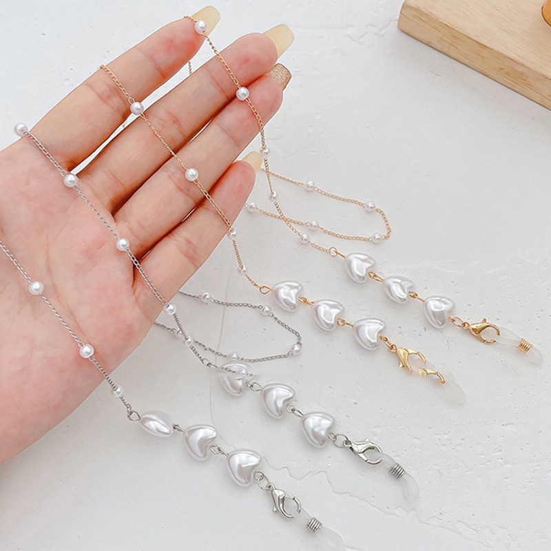 Dây Đeo Mắt Kính Nối Dài Đính Ngọc Trai Và Vỏ Sò Dành Cho Nữ MJ1004