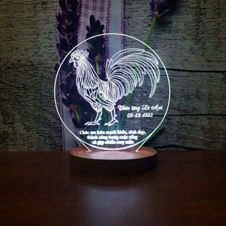 Đèn Led CON GÀ TRỐNG- Qùa tặng đèn ngủ, trang trí, để bàn, khắc tên theo yêu cầu