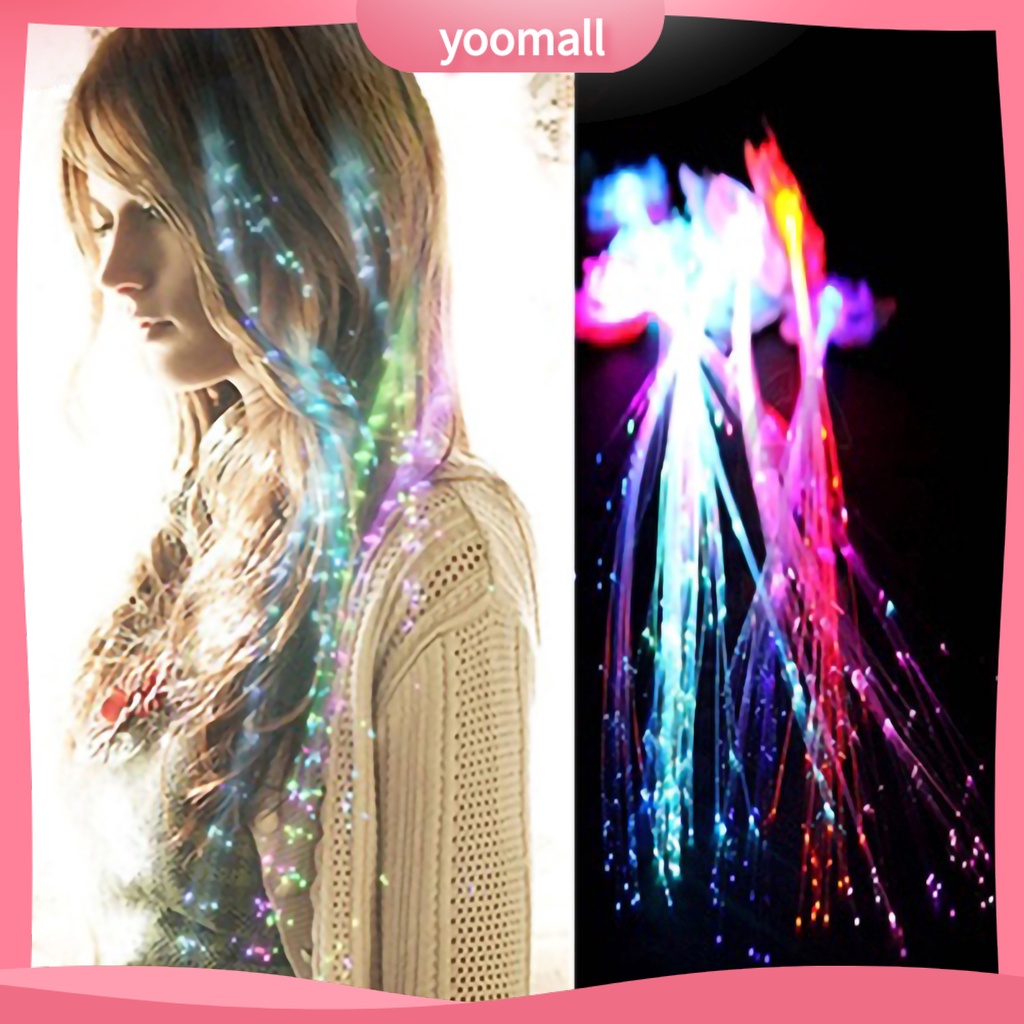 Tóc giả nối dài dạng đèn LED phát sáng dùng để trang trí