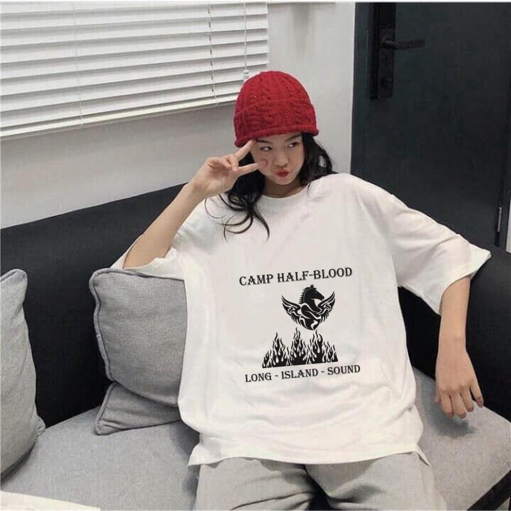 ÁO THUN AOMIVN Camp Half Blood-01TS0_039TAY LỠ CÁ TÍNH PHÔNG IN PHONG CÁCH HÀN QUỐC AOMI DU LỊCH