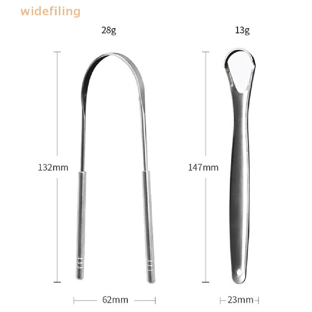 Set 2 Dụng Cụ Nạo Lưỡi Bằng Thép Không Gỉ Vệ Sinh Răng Miệng