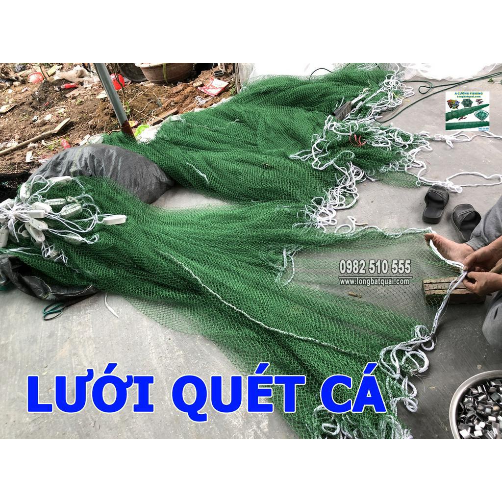 Lưới Kéo Cá - Vét Cá - Quét Cá Thịt, DÙ Thái Lan - Làm Theo Yêu Cầu 10m - 15m - 20m