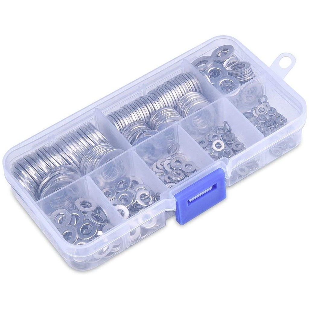 Set 360 Vòng Đệm M2 M2.5 M3 M4 M5 M6 M8 M10 Bằng Thép Không Gỉ Chuyên Dụng