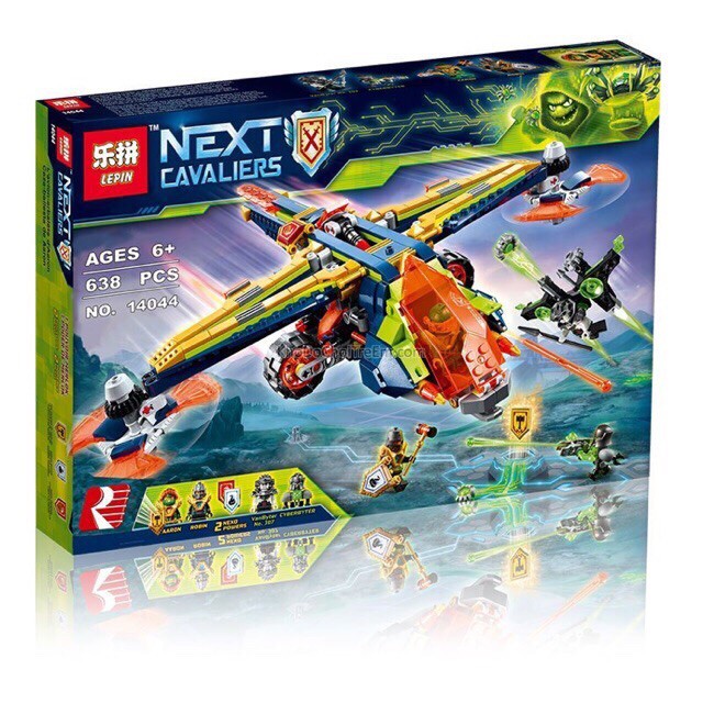 Lego Nexo - Lepin 14044 ( Mô hình Chiến Cơ Của Aaron 638 mảnh )