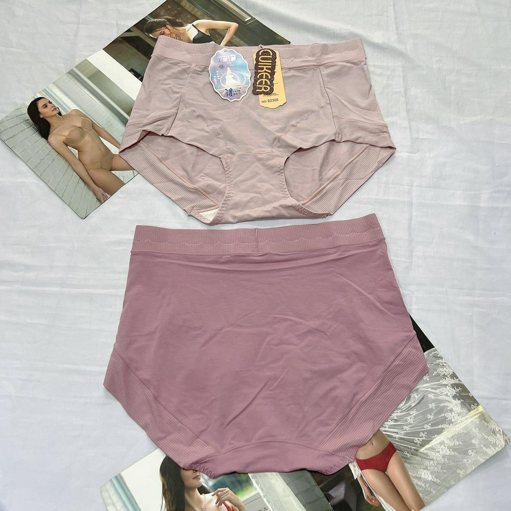 Quần lót nữ cotton viscose cao cấp cạp cao 2305 mềm mại thấm hút mồ hôi thoáng mát freesize từ 45kg-65kg