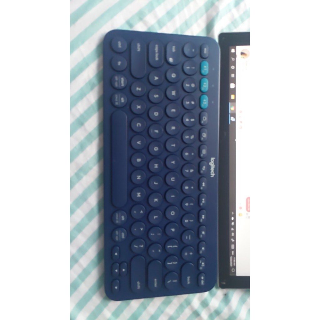 Bàn phím Bluetooth Logitech K380 Multi-Device - Kết nối Bluetooth cùng lúc 3 thiết bị, Thiết kế mỏng nhẹ ( Màu Xanh )