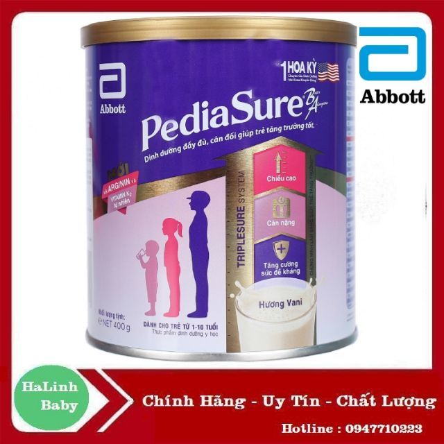 Sữa Pediasure BA 400g ( 1-10 tuổi ) Date 2022