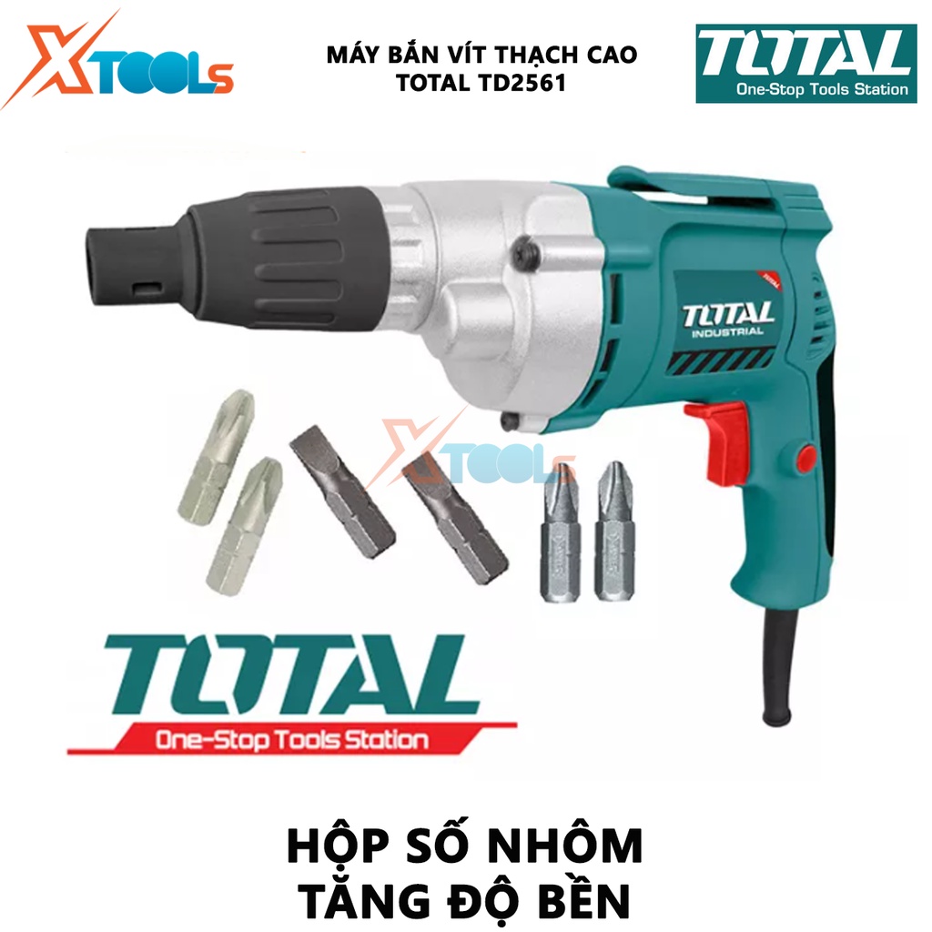 Máy bắn vít TOTAL TD2561 | máy bắn vít thạch cao 550W tháo bắt vít trên các vật liệu - [XSAFE][CHÍNH HÃNG]