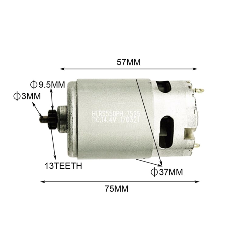 Động Cơ Thay Thế 14.4V / 13 Răng Cho BOSCH GSR14.4-2-Li PSR 14,4 Li-2 PSR14.4LI-2 PSR1440LI-2 GSR 14,Drill