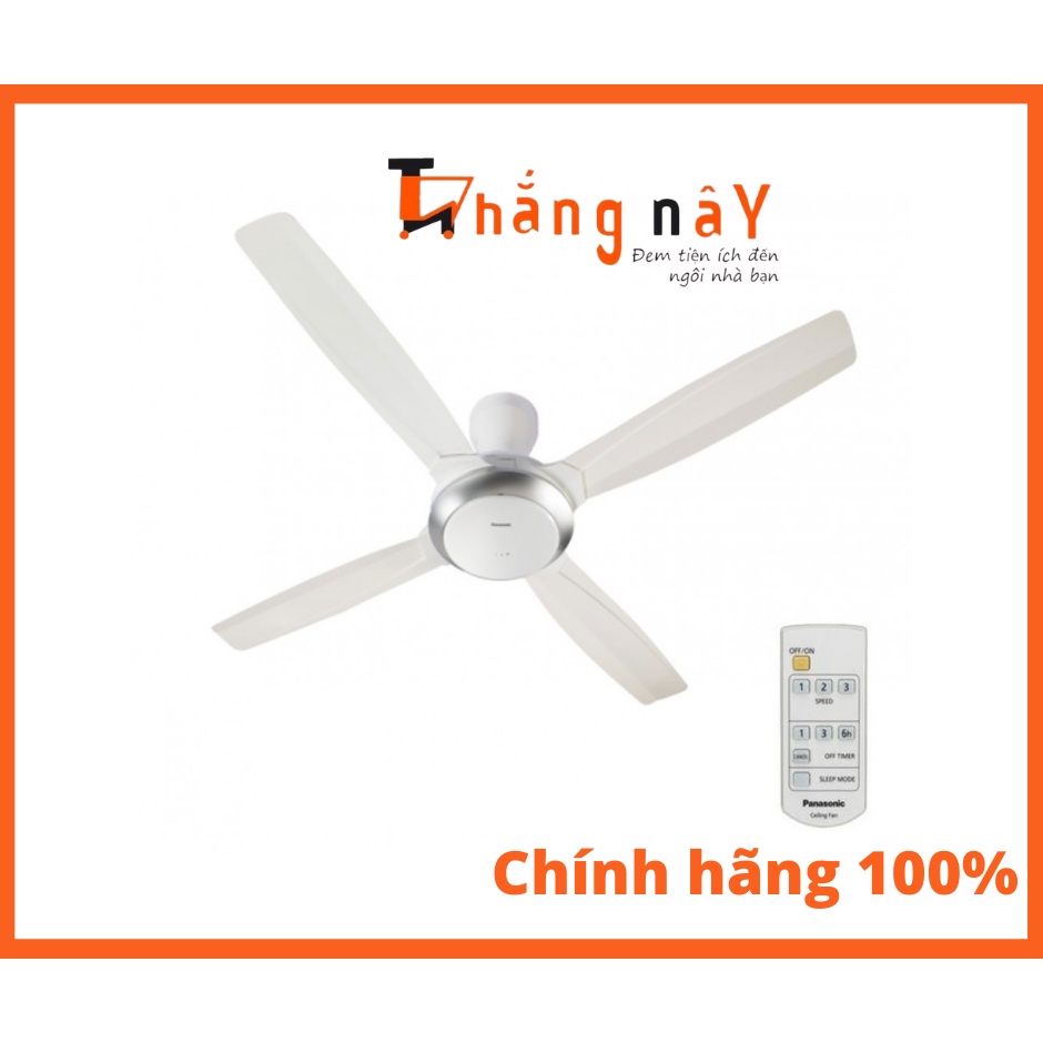 [Hàng chính hãng] Quạt trần 4 cánh Panasonic F-56XPG / F-56XPG-W . Điều khiển từ xa