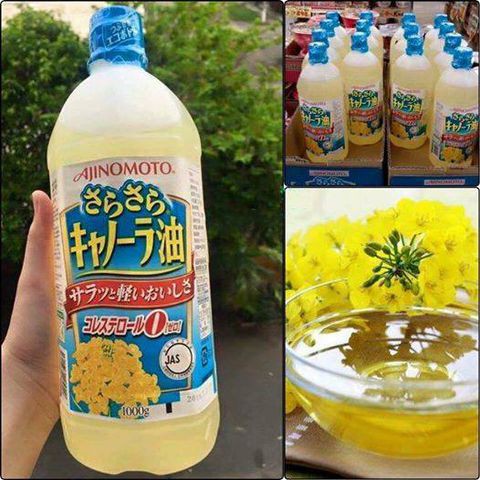 TÁCH LẺ 1 CHAI Dầu ăn hạt cải Ajinomoto Nhật Bản DATE 10/2023