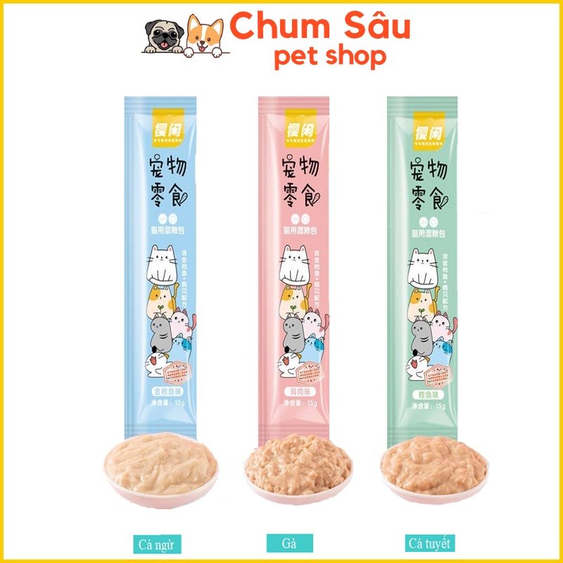 Combo 10 thanh súp thưởng cho mèo shizuka bổ sung dinh dưỡng