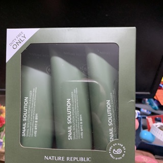 [🇰🇷] 300ml-SET3 SỮA RỬA MẶT SNAIL SOLUTION NATURE REPUBLIC