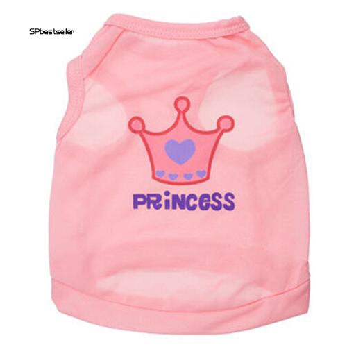 Áo thun in chữ kiểu dáng công chúa xinh xắn dành cho cún cưng