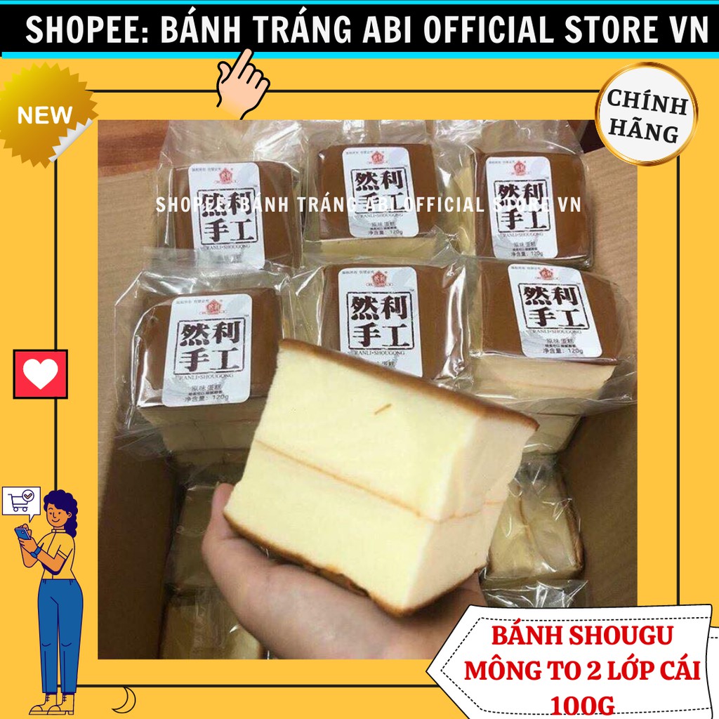 [DATE MỚI T3/2022] BÁNH BÔNG LAN SHOUGONG MÔNG TO 2 LỚP ĐÀI LOAN 100g