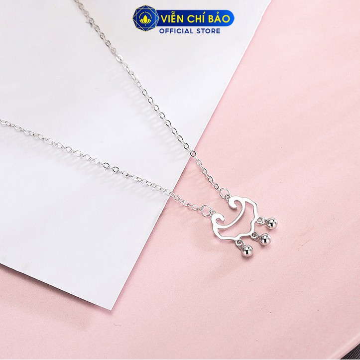 Dây chuyền bạc nữ mặt khóa trường mệnh chất liệu bạc 925 thời trang phụ kiện trang sức nữ Viễn Chí Bảo D400354