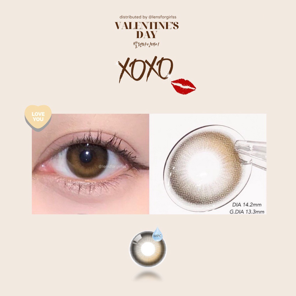 Kính áp tròng DAYMOOD BROWN hiệu ứng filter bóng mắt dành cho mắt nhạy cảm - chính hãng OLOLA | Hsd 6 tháng