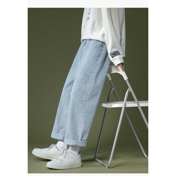 Quần jean baggy nam ống suông, quần bò nam form baggy TR01 hot trend 2022